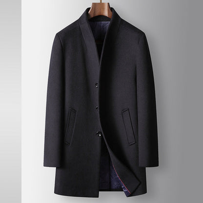Kerrick | Tailored Stand Collar Long Coat