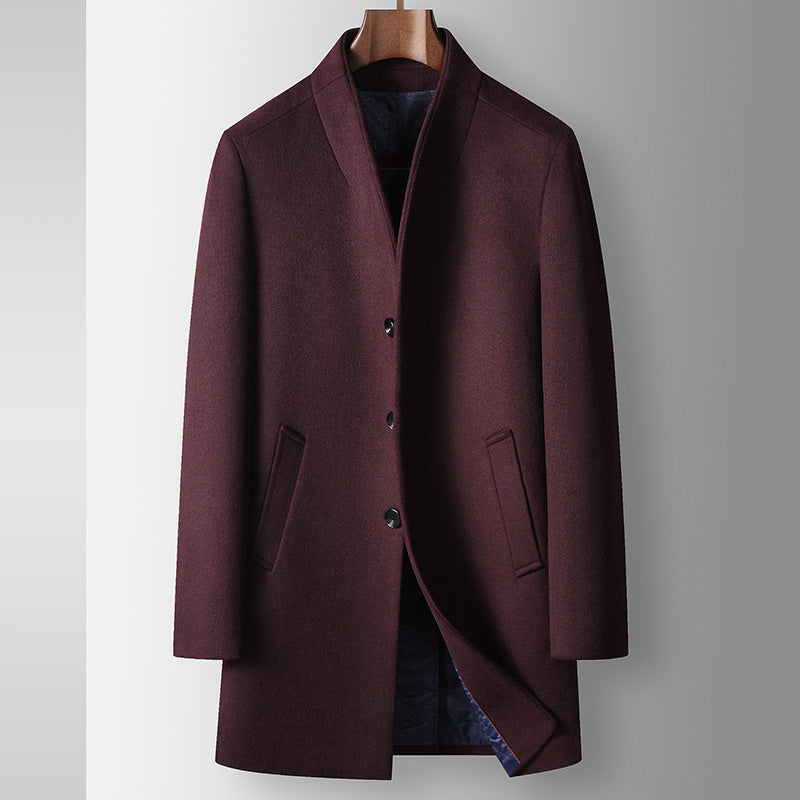 Kerrick | Tailored Stand Collar Long Coat