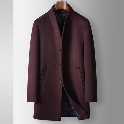 Kerrick | Tailored Stand Collar Long Coat