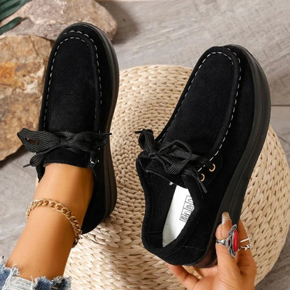 Jovella | Lace Up Comfort Loafers