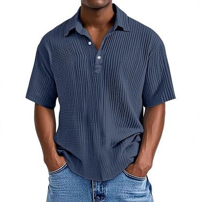 Fletcher | Textured Polo Collar Shirt