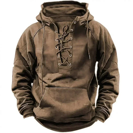 Godfrey | Drawstring Lace Up Pullover Hoodie