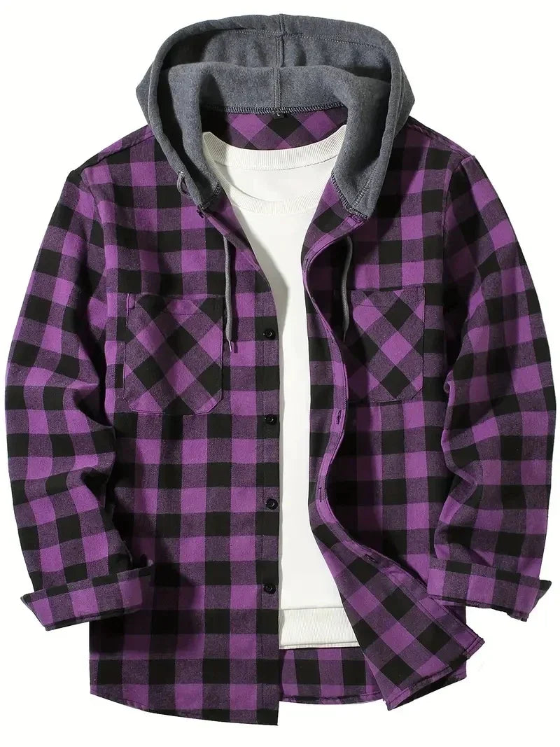 Perrick | Plaid Hooded Casual Jacket
