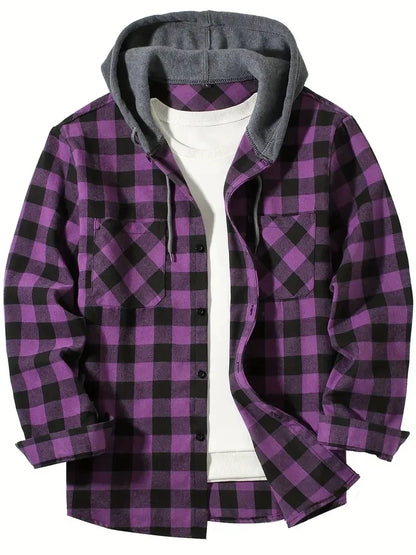 Perrick | Plaid Hooded Casual Jacket