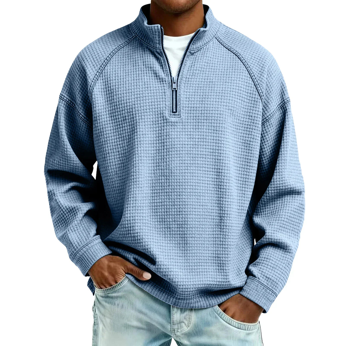 Dexter | Textured Half Zip Sweater
