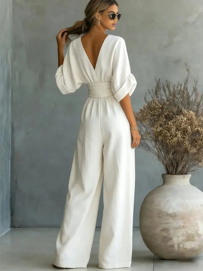 Aurellise | Elegant Wide Leg Jumpsuit