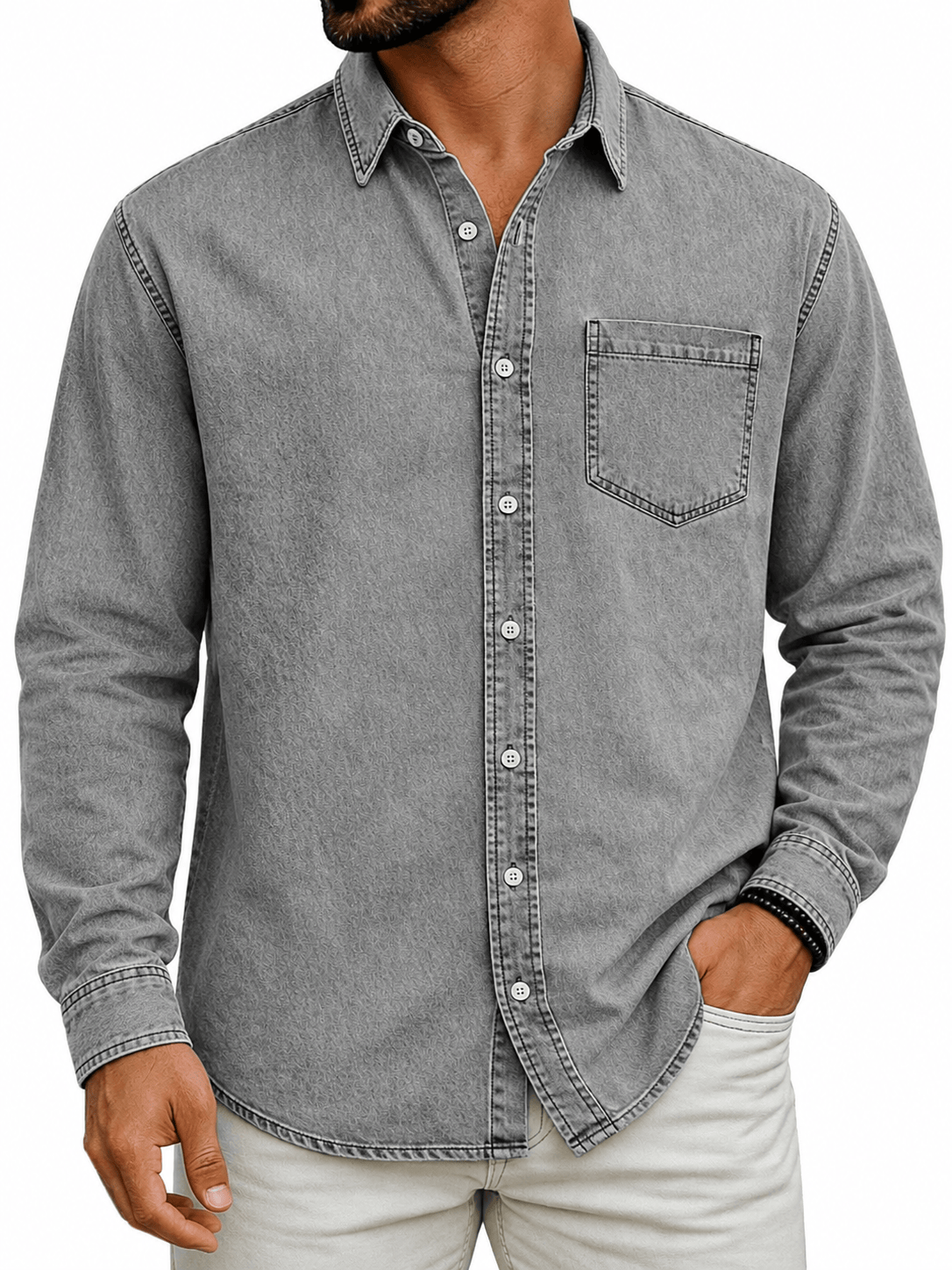 Orrick | Casual Washed Denim Shirt