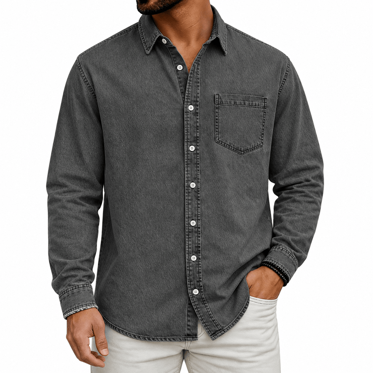 Orrick | Casual Washed Denim Shirt