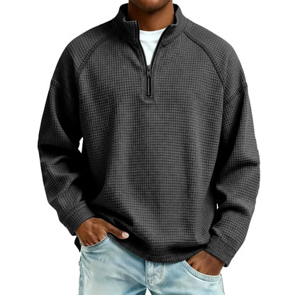 Dexter | Textured Half Zip Sweater