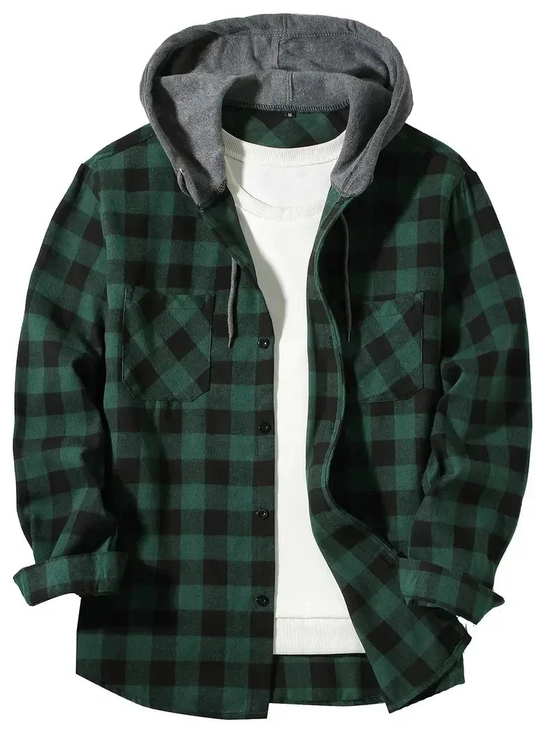 Perrick | Plaid Hooded Casual Jacket
