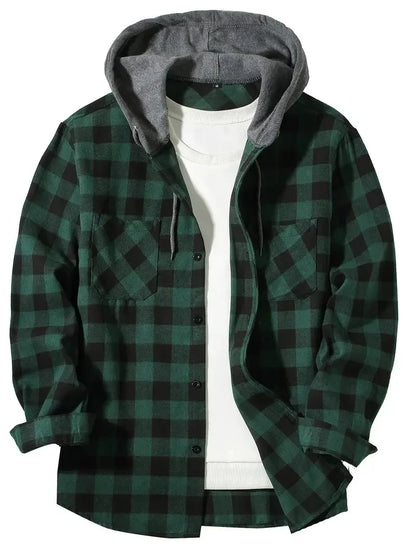 Perrick | Plaid Hooded Casual Jacket