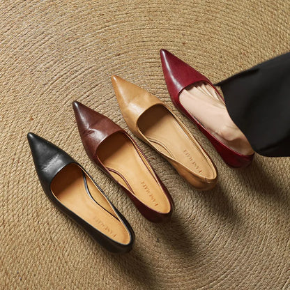 Adalyn | Elegant Pointed Toe Kitten Heels