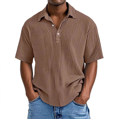 Fletcher | Textured Polo Collar Shirt