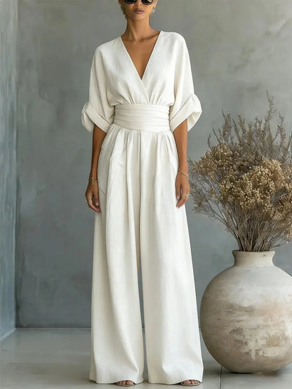 Aurellise | Elegant Wide Leg Jumpsuit