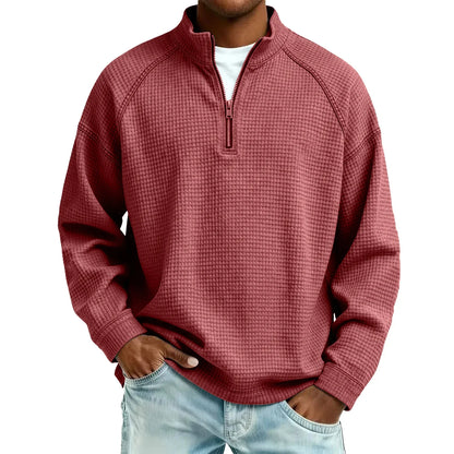 Dexter | Textured Half Zip Sweater