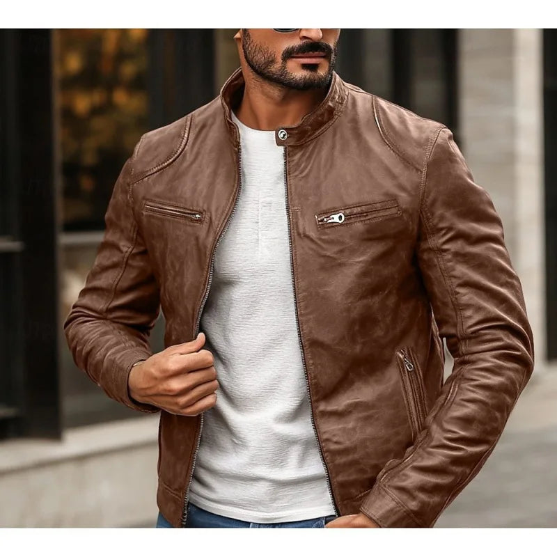 Kryvorn | Zip Front Biker Jacket