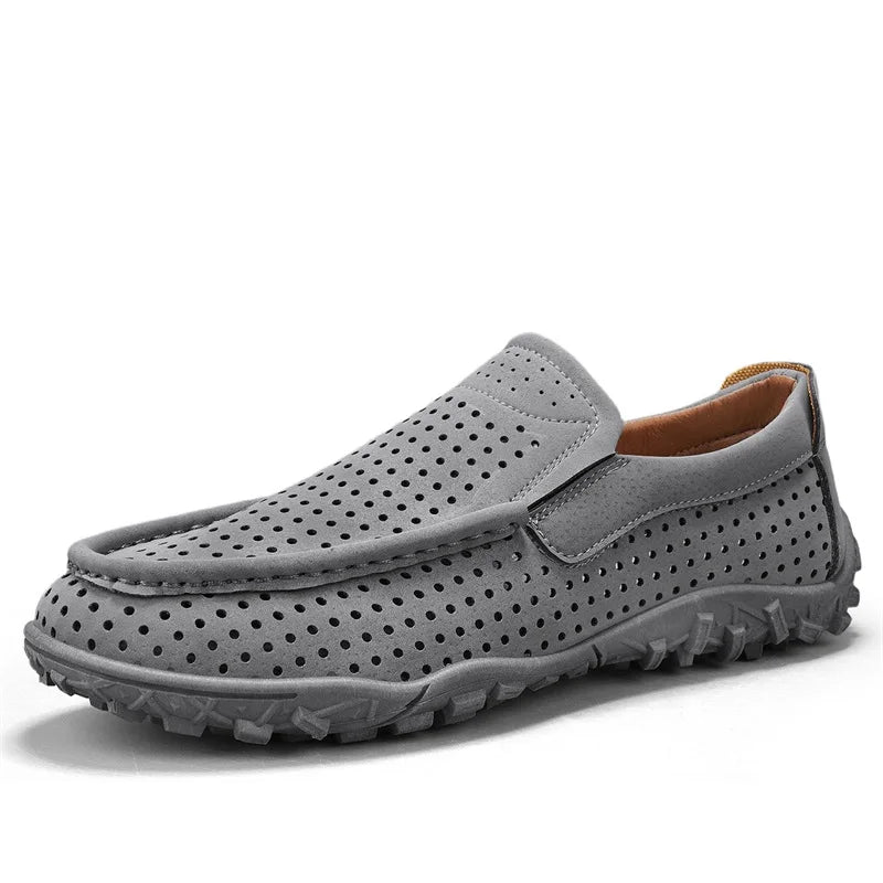 Jorven | Lightweight Ventilated Suede Slip-On Walking Loafers