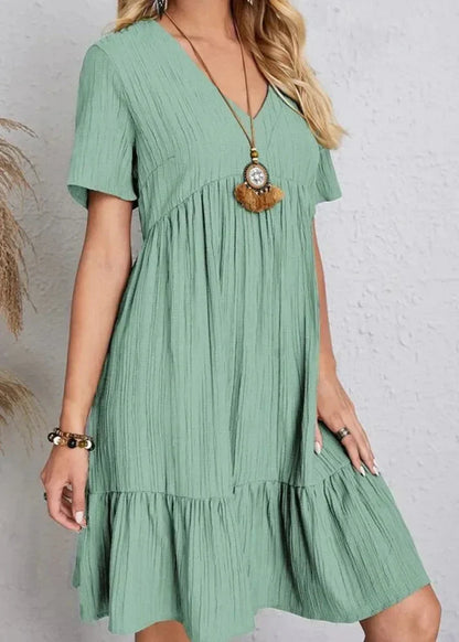 Fiorenza | Textured Babydoll Mini Dress