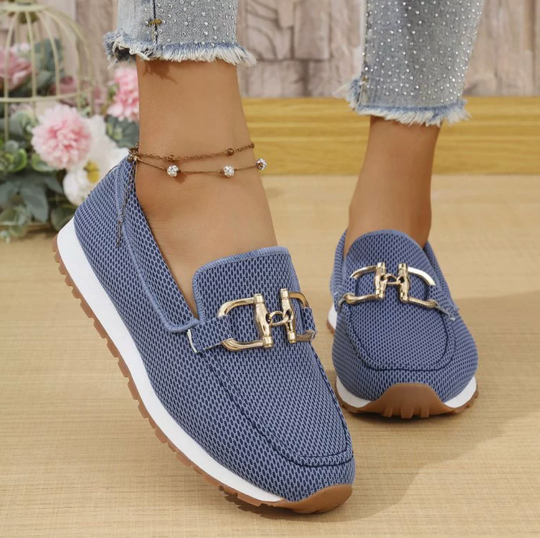 Veloura | Chain Detail Slip On Loafers