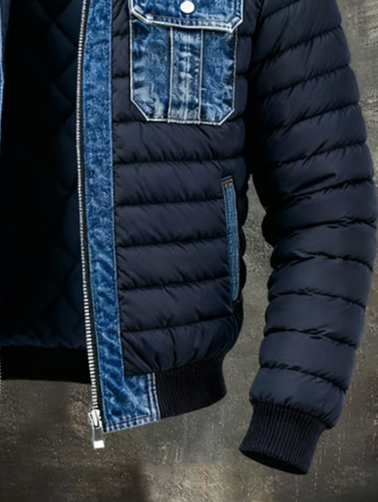 Dexton | Denim Panel Puffer Jacket