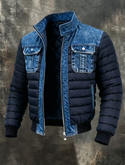Fendrel | Denim Panel Quilted Puffer Jacket