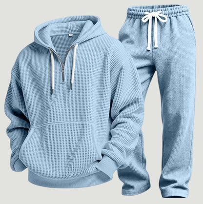 Xavion | Waffle Knit Hoodie and Jogger Set