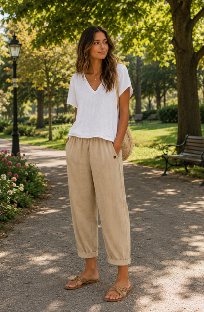Olivette | Easy Wear Holiday Trousers