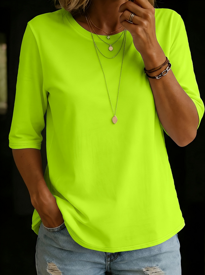 Xavina | Soft Touch Round Neck Blouse