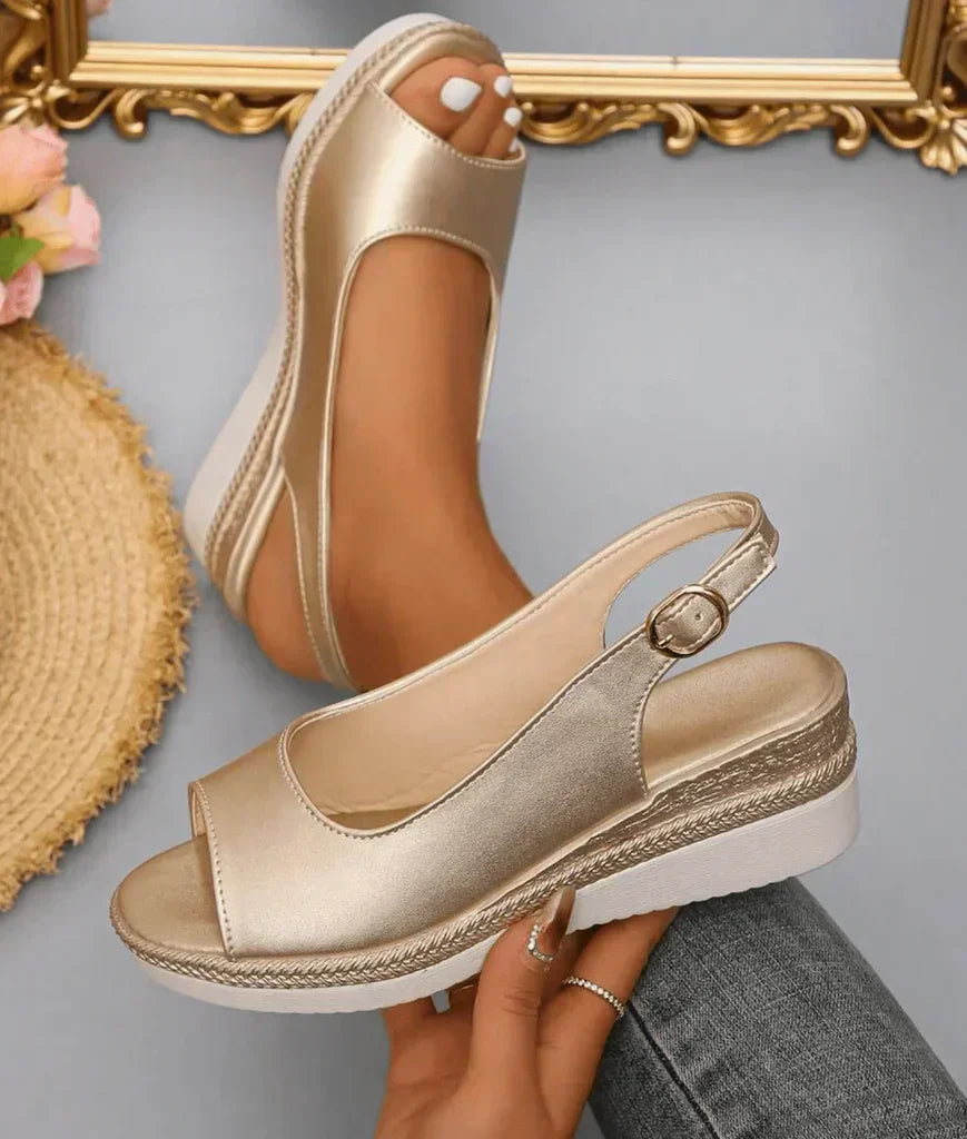 Mirellane | Slingback Platform Comfort Sandals