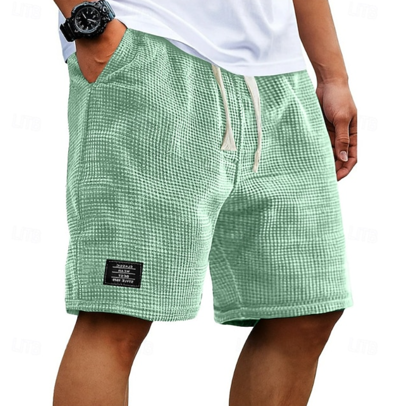 Quillon | Waffle Knit Drawstring Shorts