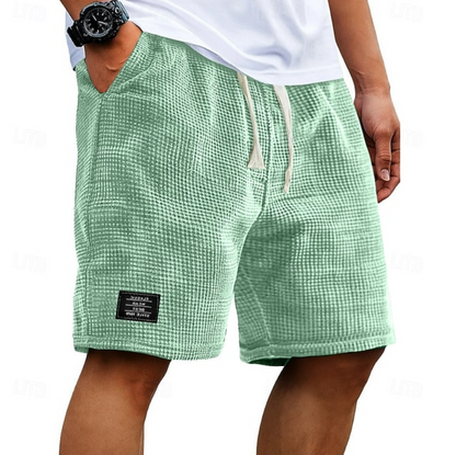 Quillon | Waffle Knit Drawstring Shorts
