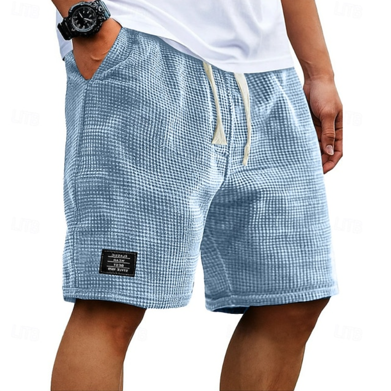 Quillon | Waffle Knit Drawstring Shorts