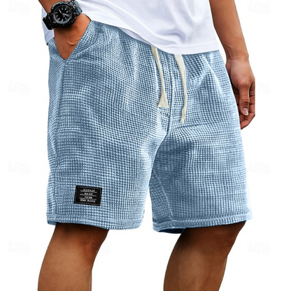 Quillon | Waffle Knit Drawstring Shorts