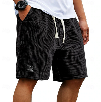 Quillon | Waffle Knit Drawstring Shorts