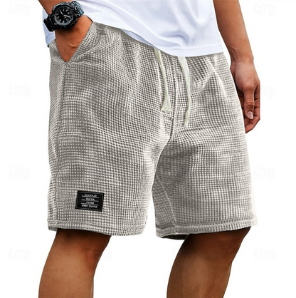 Quillon | Waffle Knit Drawstring Shorts