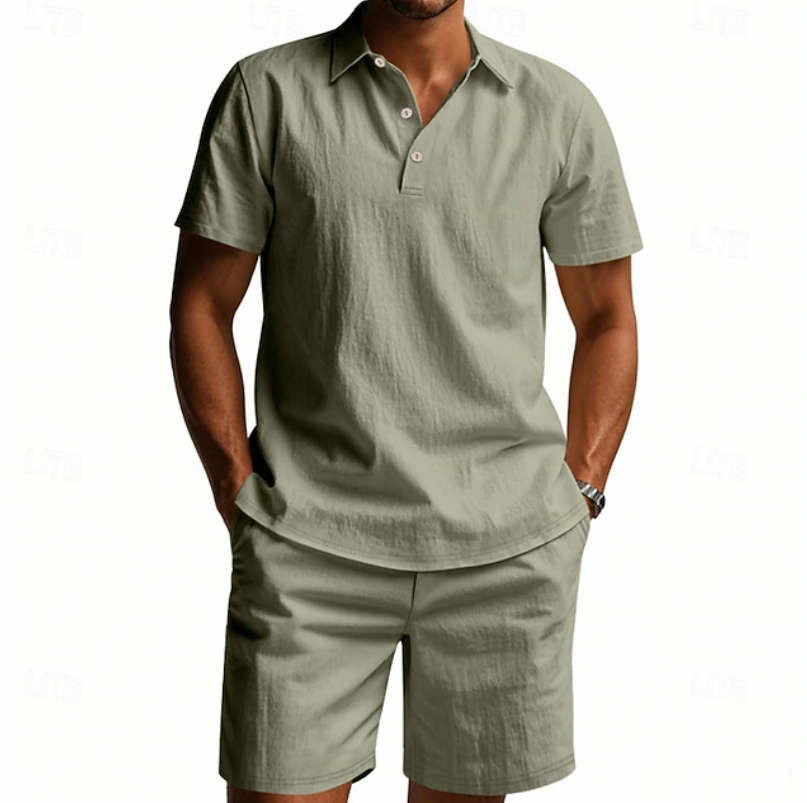 Corwin | Relaxed Fit Polo Short Set