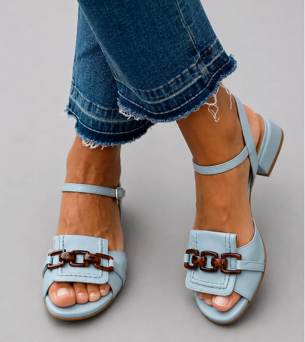 Virellea | Chain Accent Ankle Strap Sandals