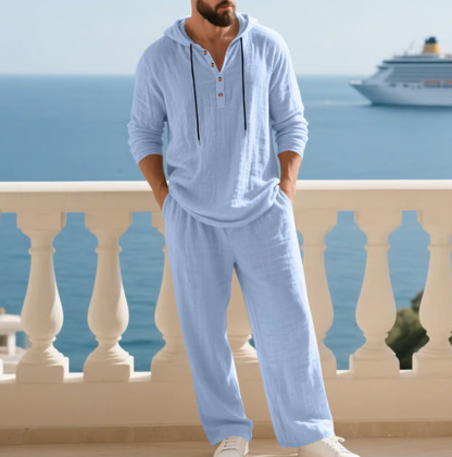 Aldrin | Linen Hooded Lounge Set