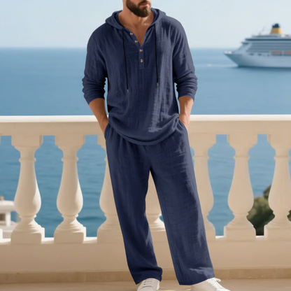 Aldrin | Linen Hooded Lounge Set
