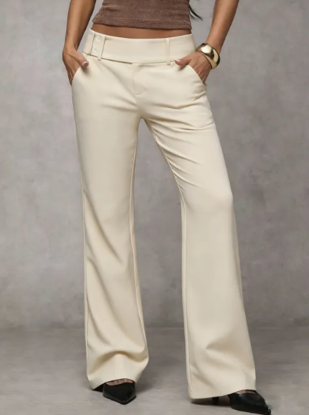 Zarelle | High Waist Straight Leg Trousers