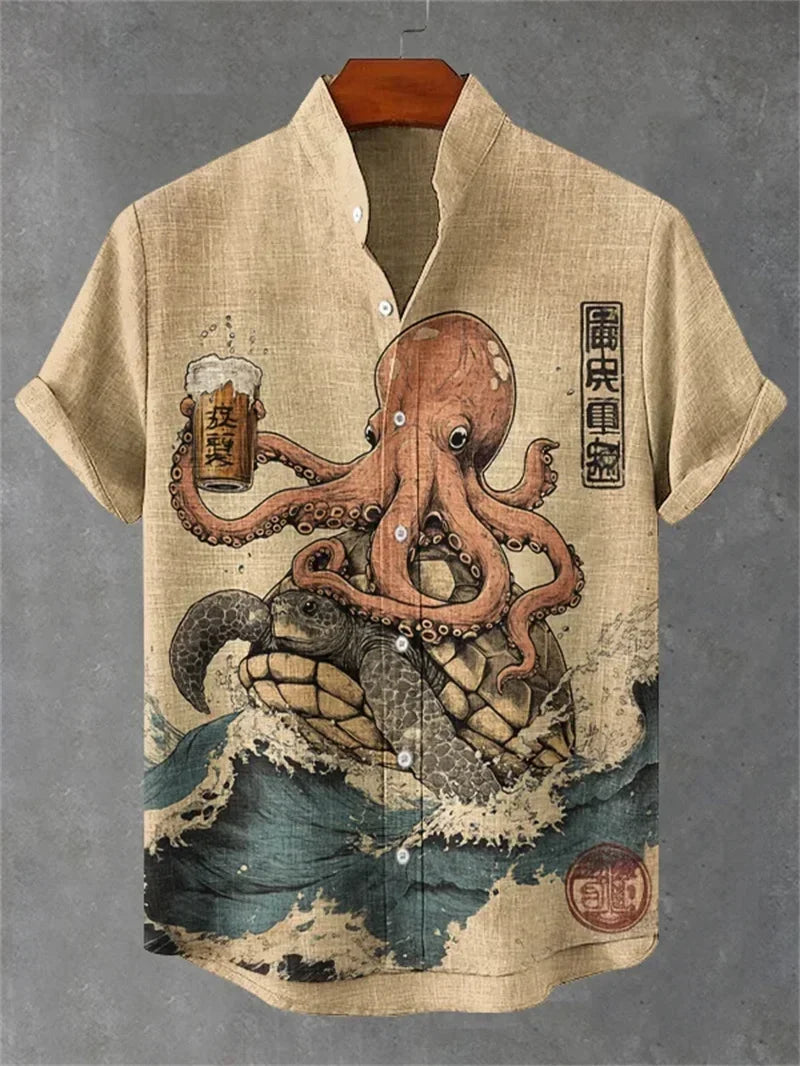 Breccan | Vintage Japanese Graphic Button Shirt