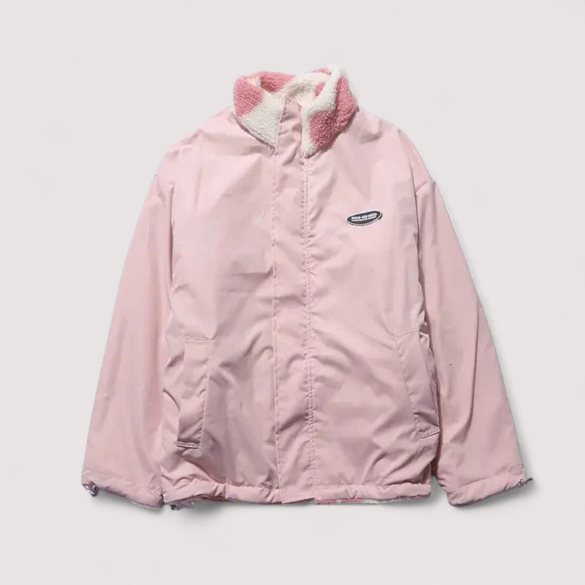 Maebry | Cozy Heart Print Fleece Jacket