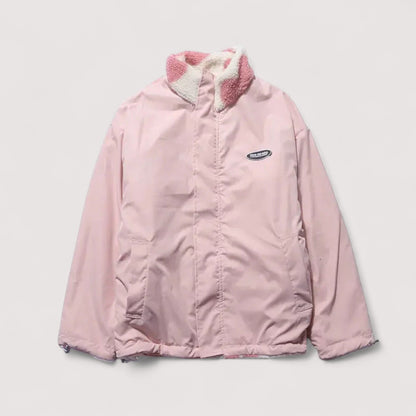 Maebry | Cozy Heart Print Fleece Jacket