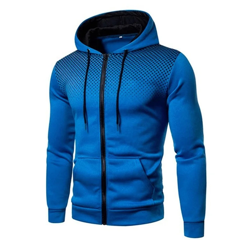 Xavero | Gradient Print Zip Up Hoodie
