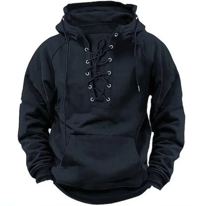 Dresden | Relaxed Lace Up Pullover Hoodie