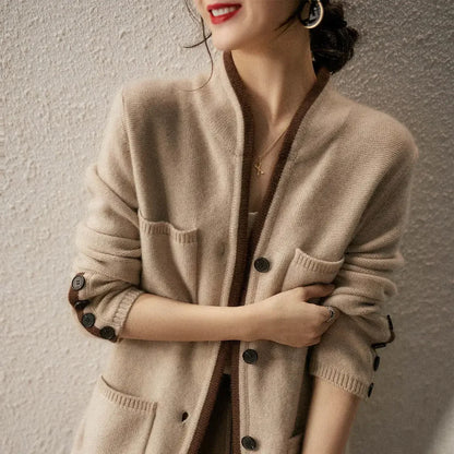 Isabeau | Refined Pocket Button Cardigan