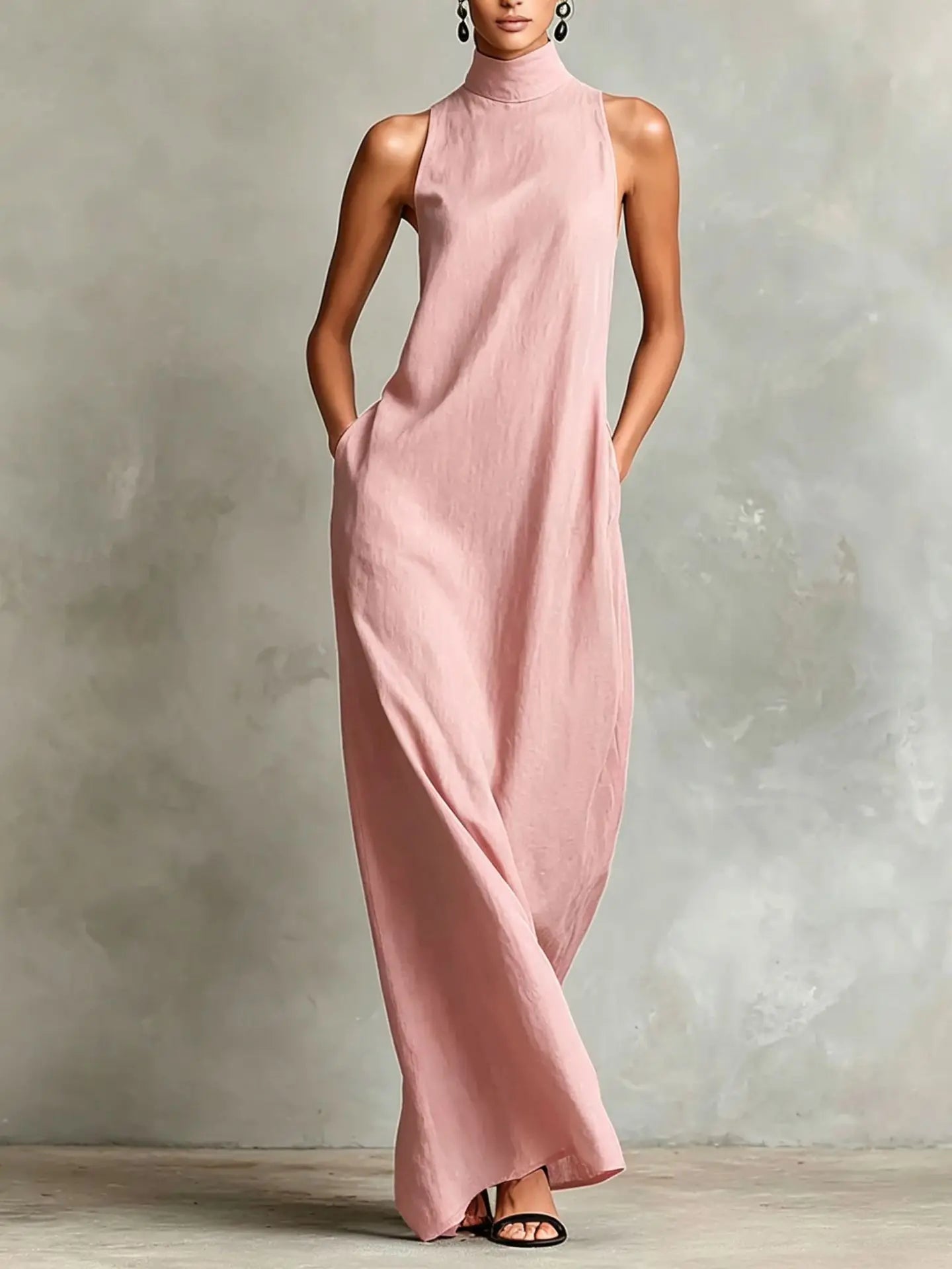Jessenia | Minimalist Pocket Maxi Dress