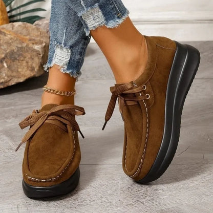 Jovella | Lace Up Comfort Loafers