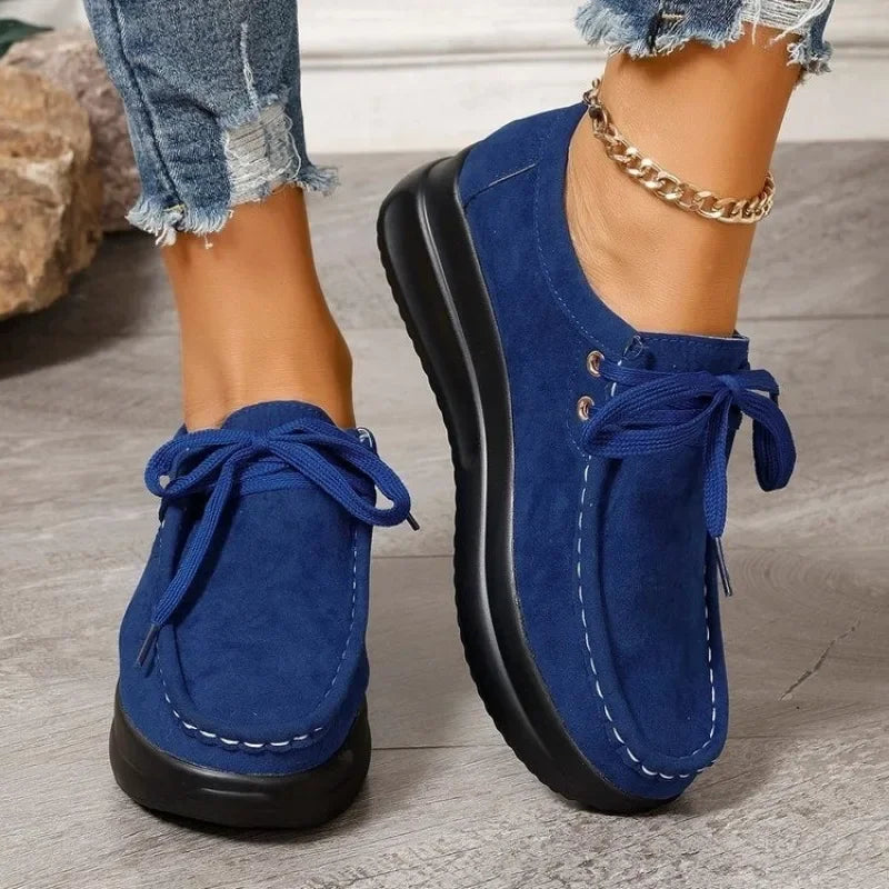 Jovella | Lace Up Comfort Loafers
