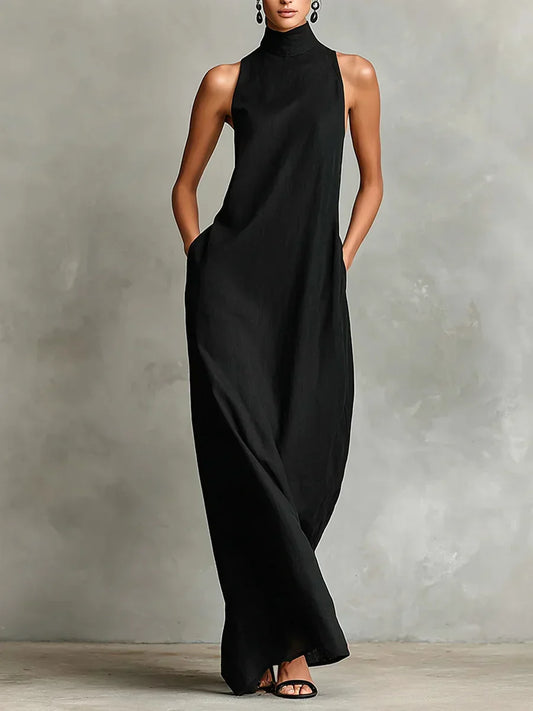 Jessenia | Minimalist Pocket Maxi Dress